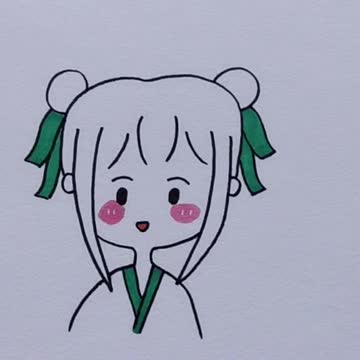 drawing so cute girl