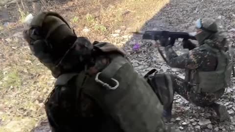 Stormtroopers of the 100th Brigade sharpen their combat skills on training grounds