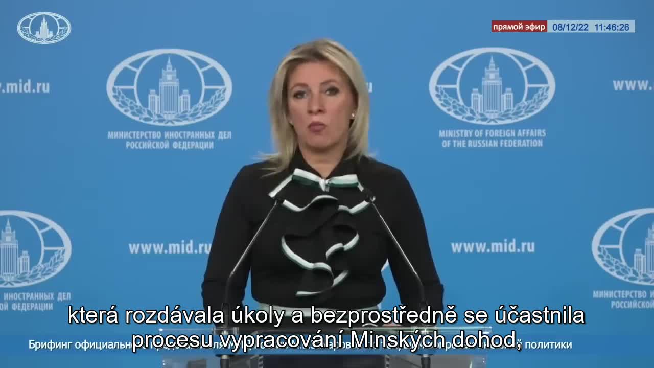 Marija Zacharovová 12.12.2022