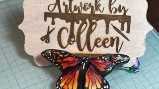 Monarch butterfly polymer clay cane
