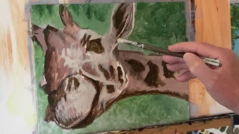 Red And Green Giraffe, time lapse