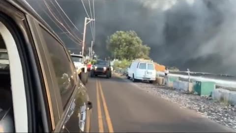 Footage was taken prior to and during the initial stages of the Lahaina fire