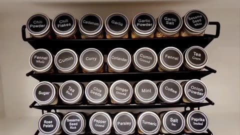 SpaceAid Space Saving Cabinet Spice Rack for Organizing Kitchen Seasoning