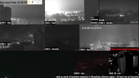 Rockets landing in Kiev
