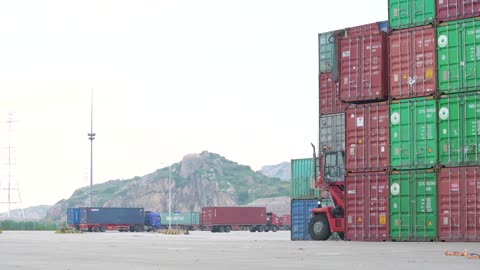 Forklift at the construction site