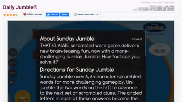 Daily jumble 30 October 2022