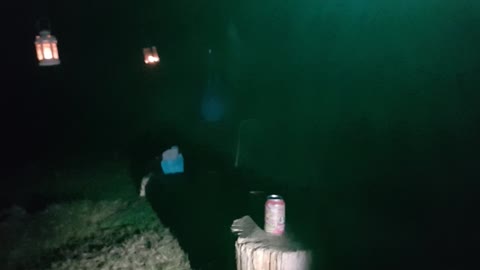 Preparing the camera angle for a night vlog under a Tarp. Riverside Sep 2022