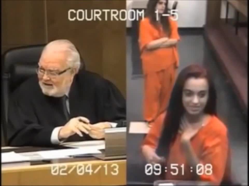 GIRL CURSING AT THE JUDGE MULTIPLE TIMES JUST ADDS TO MORE TIME IN JAIL