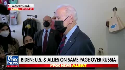 Biden (fake Joe) says "enormous consequences if Russia invades Ukraine"