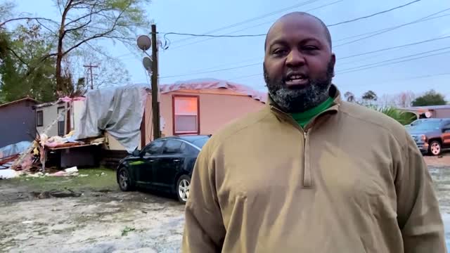 Homes wrecked after tornado hits South Carolina