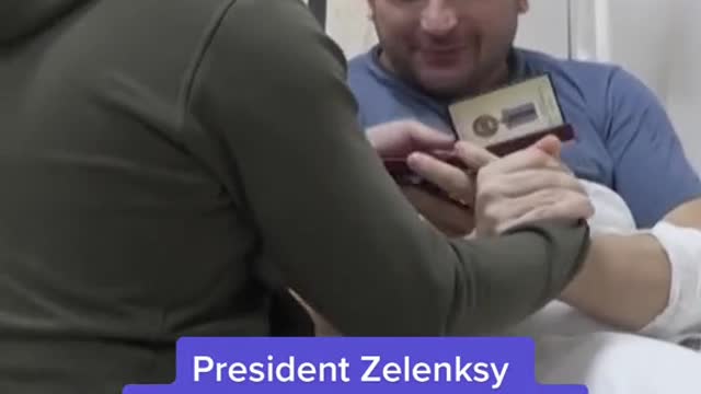 President Zelenksyawards wounded soldiers + medical staff in Ukraine