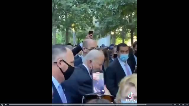 Creepy Joe Biden distracted by child at 9/11 memorial, gets heckled
