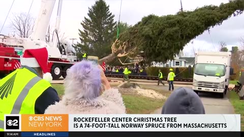 Rockefeller Center Christmas Tree Arrives in New York City