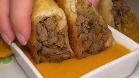 The FILET MIGNON SPRING ROLLS