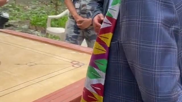 Prime minister playing carromboard