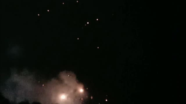 The sky was ablaze with fireworks