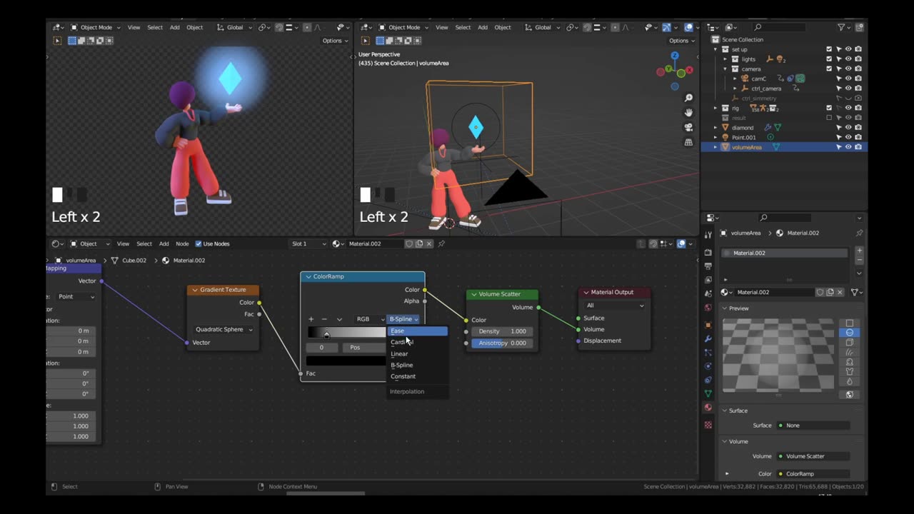 Falloff on volumetric light Blender