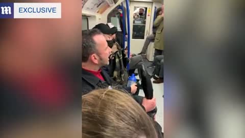 Man on subway has had enough of mask mandates