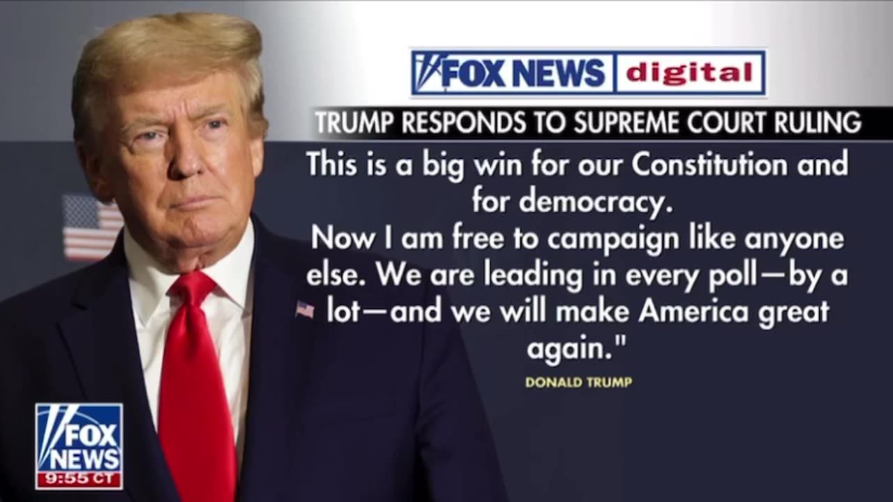 🇺🇸 Trump Statement To Fox Digital Over Supreme Court Ruling On Presidential Immunity