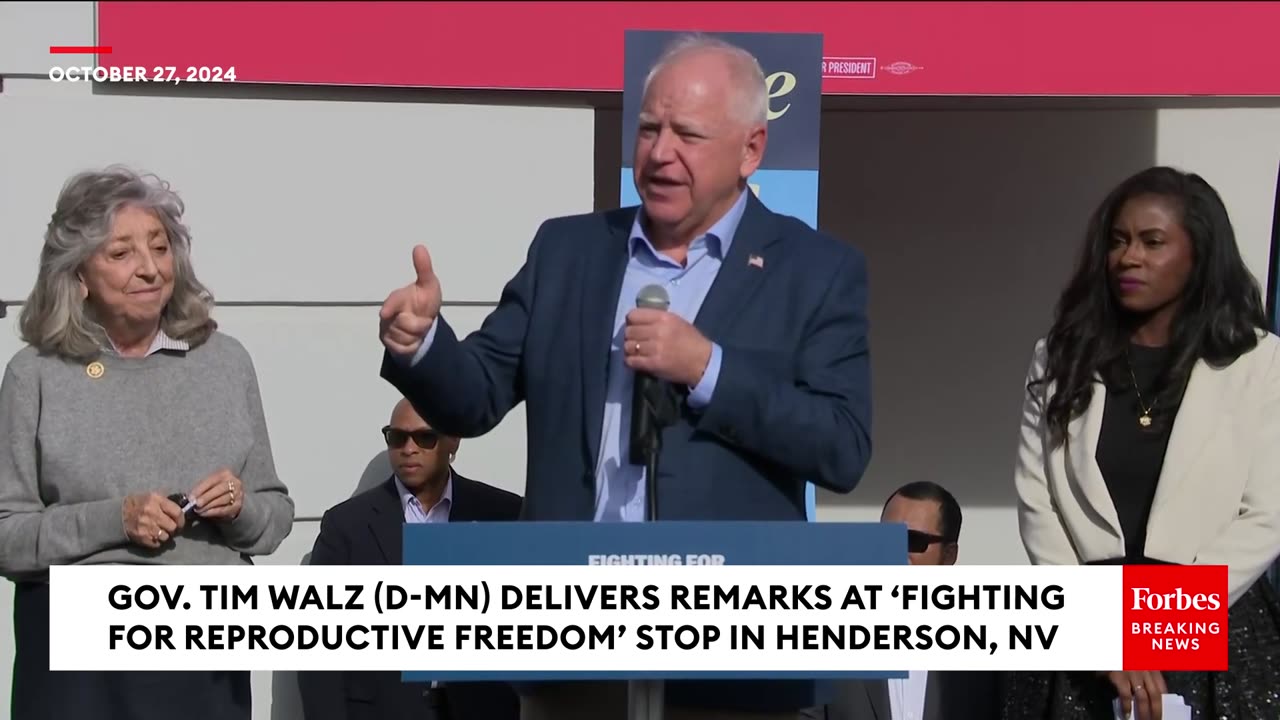 JUST IN- Tim Walz Speaks At Harris 'Fighting For Reproductive Freedom' Stop In Henderson, Nevada