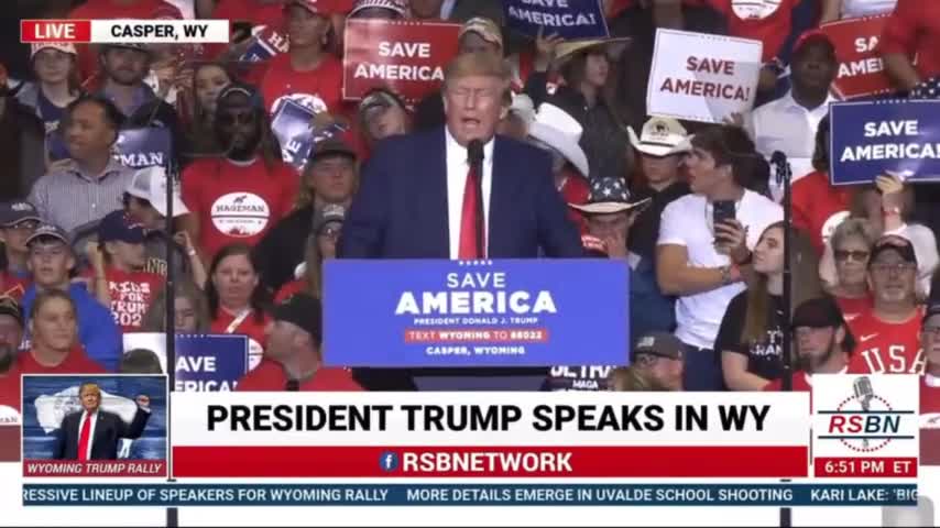 Trump Drops A Liz Cheney Meme & An Epic One Liner At Wyoming Rally, Shreds The America Last RINO