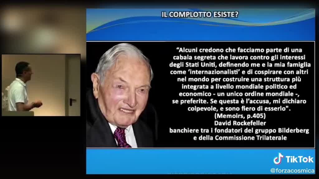 David Rockefeller dichiara i piani dei massoni