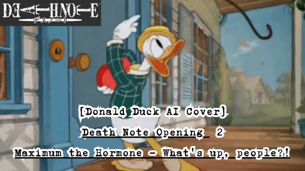 [Donald Duck sings/AI Cover] Death Note Opening 2