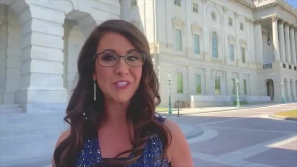 Rep. Lauren Boebert Readies Disinfo Defund Bill, Blasts Mayorkas on Steps of U.S. Capitol