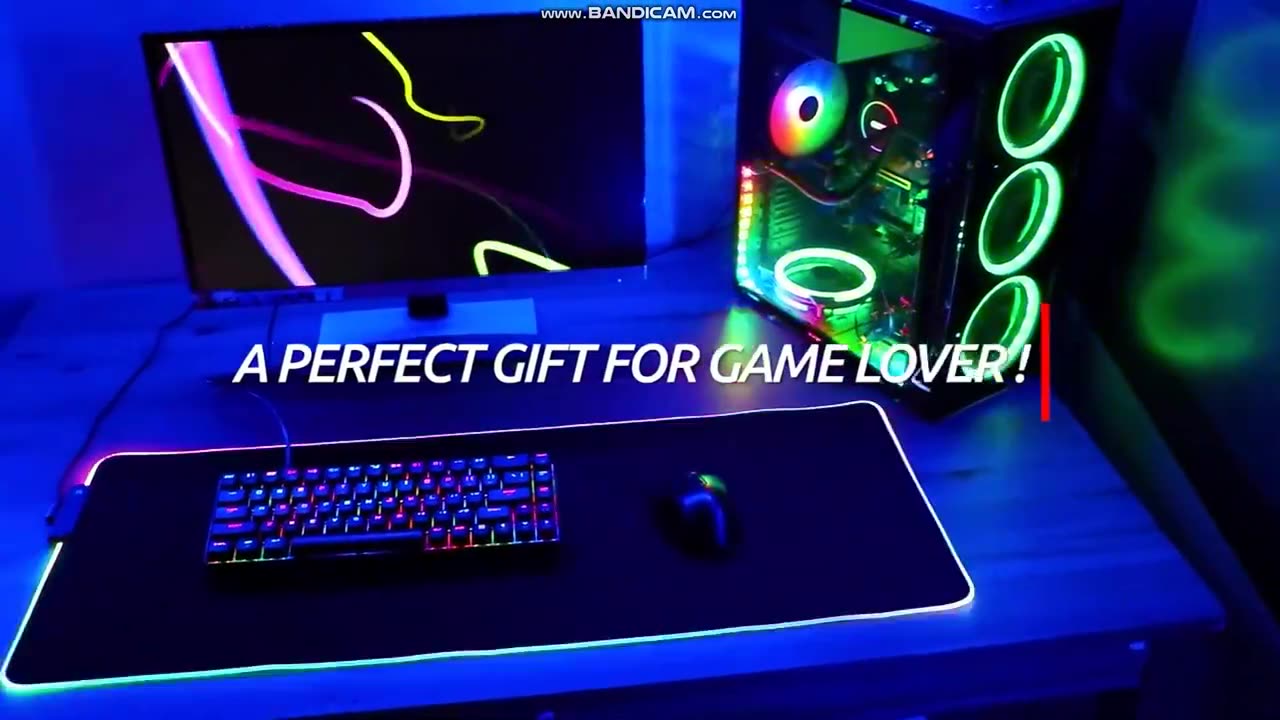 RGB LED Backlit Large Gaming Waterproof Mousepad