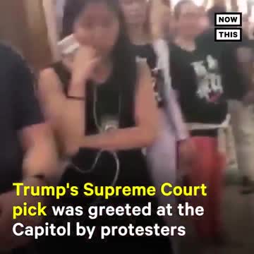 Unhinged Liberal Protester Pesters Brett Kavanaugh With Questions