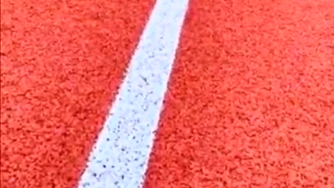 Athletic track line marking