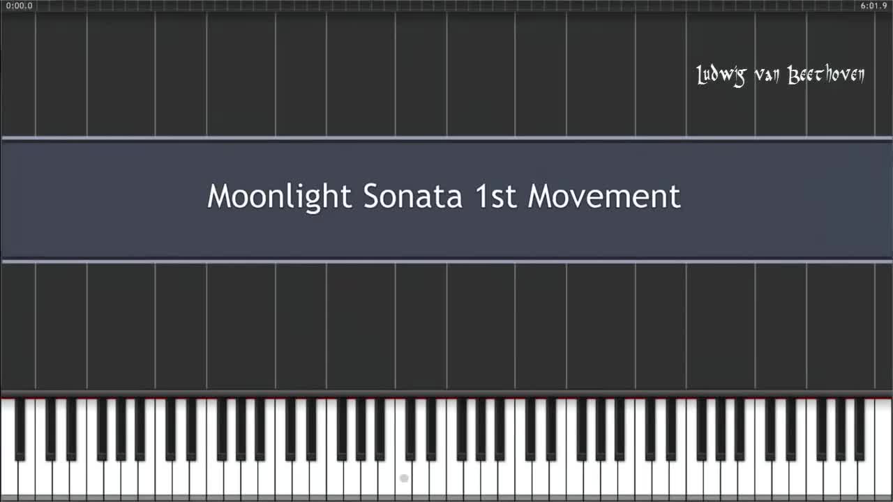 Moonlight Sonata 1st Movement - Opus 27 No. 2 [Piano Tutorial] (Synthesia)