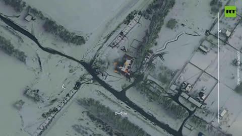 Russian UAV destroys Ukrainian military stronghold