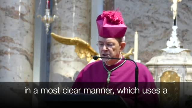 Bishop Athanasius Schneider preaching in Vienna Karlskirche 21 06 2021 on matters of fetal cells
