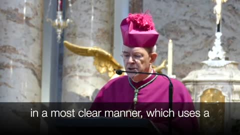 Bishop Athanasius Schneider preaching in Vienna Karlskirche 21 06 2021 on matters of fetal cells