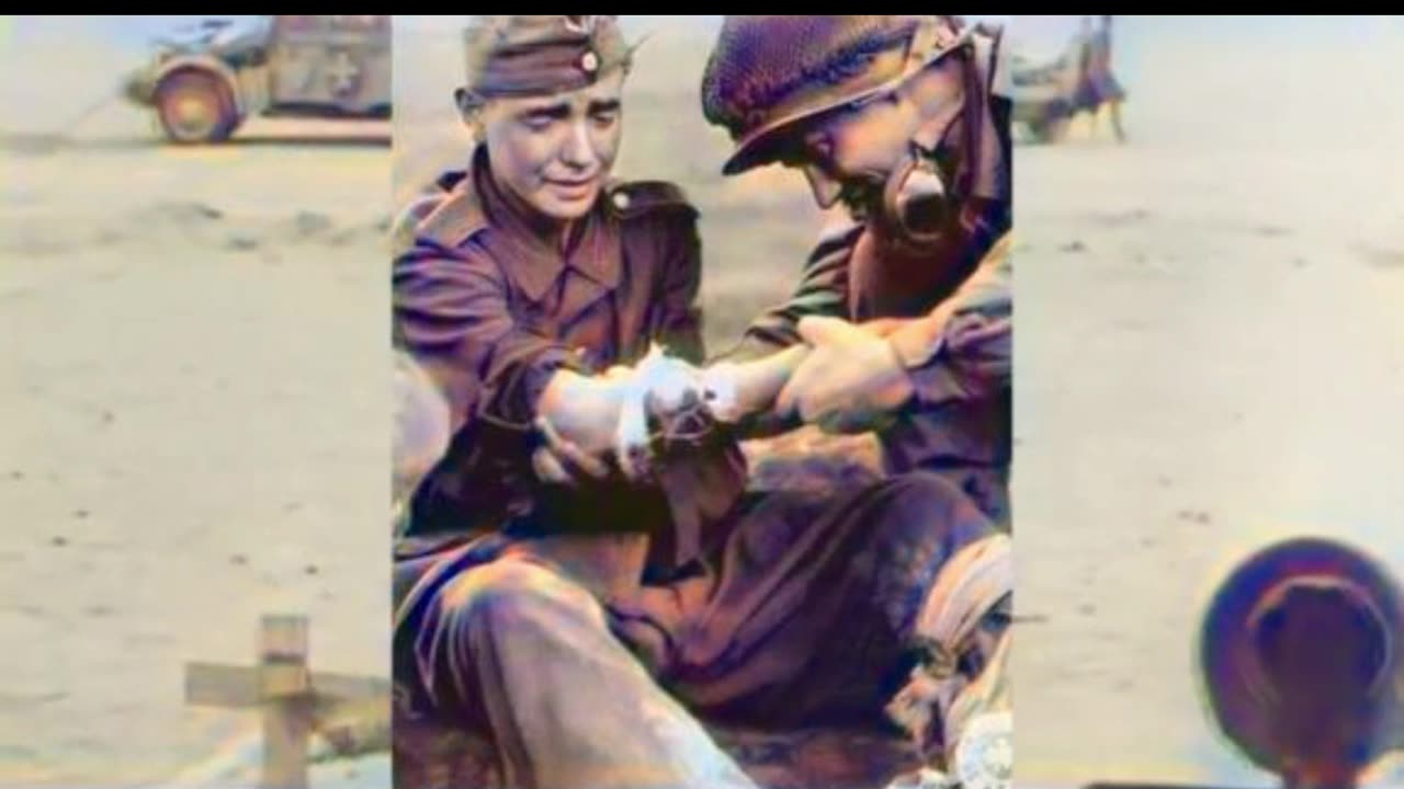 German Soldier Receiving Treatment from a US Medic - Unseen COLOURIZED Footage 🇩🇪🇺🇸⚕️🎥