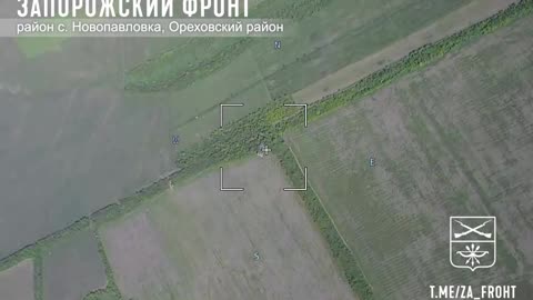 Direct Artillery strike on UAF stationary vehicle