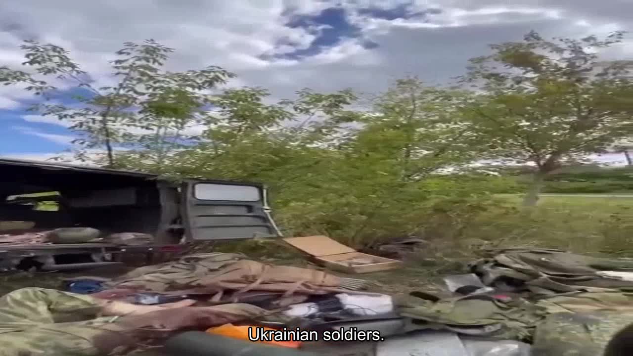 The Russians tried to escape, but there was an ambush of Ukrainian soldiers on the road.