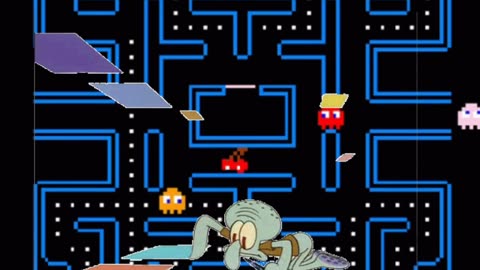 Squidward Plays With Tiles In Pac-Man 👾