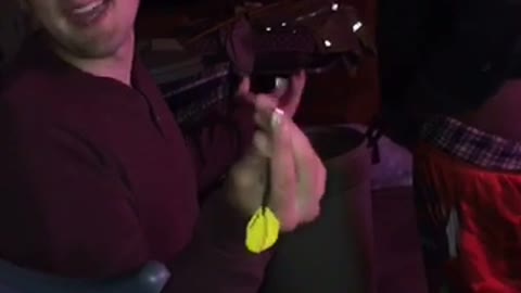 Nsfw yellow dart thrown at butt