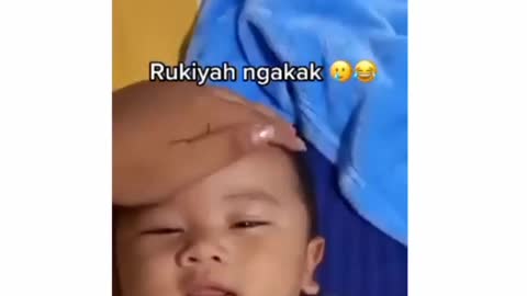 cute baby laughs so crispy