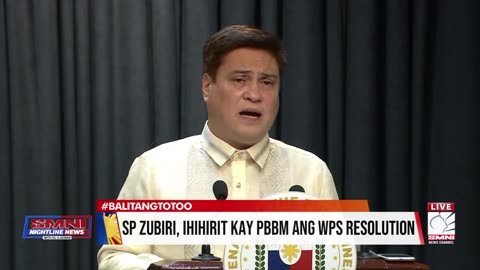 Sen. Zubiri, ihihirit kay PBBM ang WPS resolution