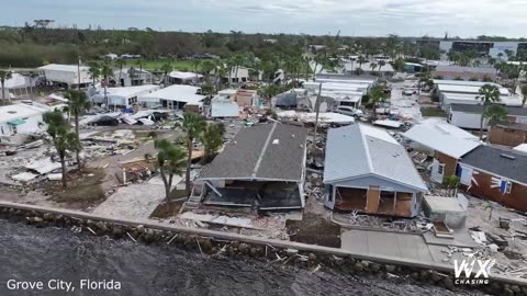Hurricane Milton Devastates Manatoba Key & Grove City, Florida – Shocking Drone Footage