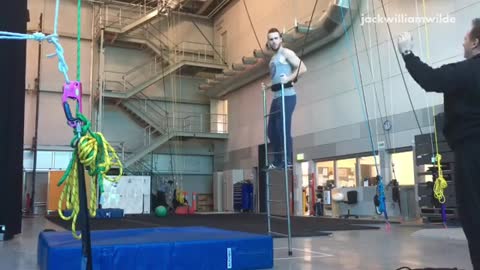 Collab copyright protection - backflip on ladder face plant