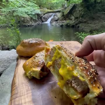 Satır Kıymalı Kapalı Hambuger 🍔 _ delicious closed hamburger recipe