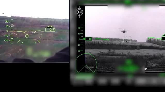 Russian helicopter Ka-52 at work