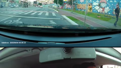 Passing Biker Breaks Mirror