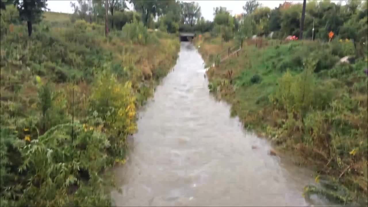 Grand Marais Drain Flood in Windsor Sept 29 2016