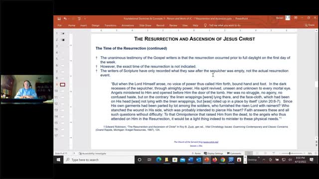 The Person and Work of Jesus – Jesus’ Resurrection & Ascension – Part 1