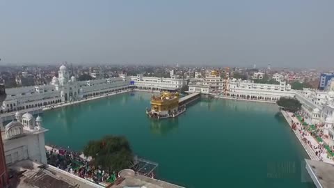 GOLDEN TEMPLE ( HARMANDHIR SAHIB ) AERIAL 4K VIDEO